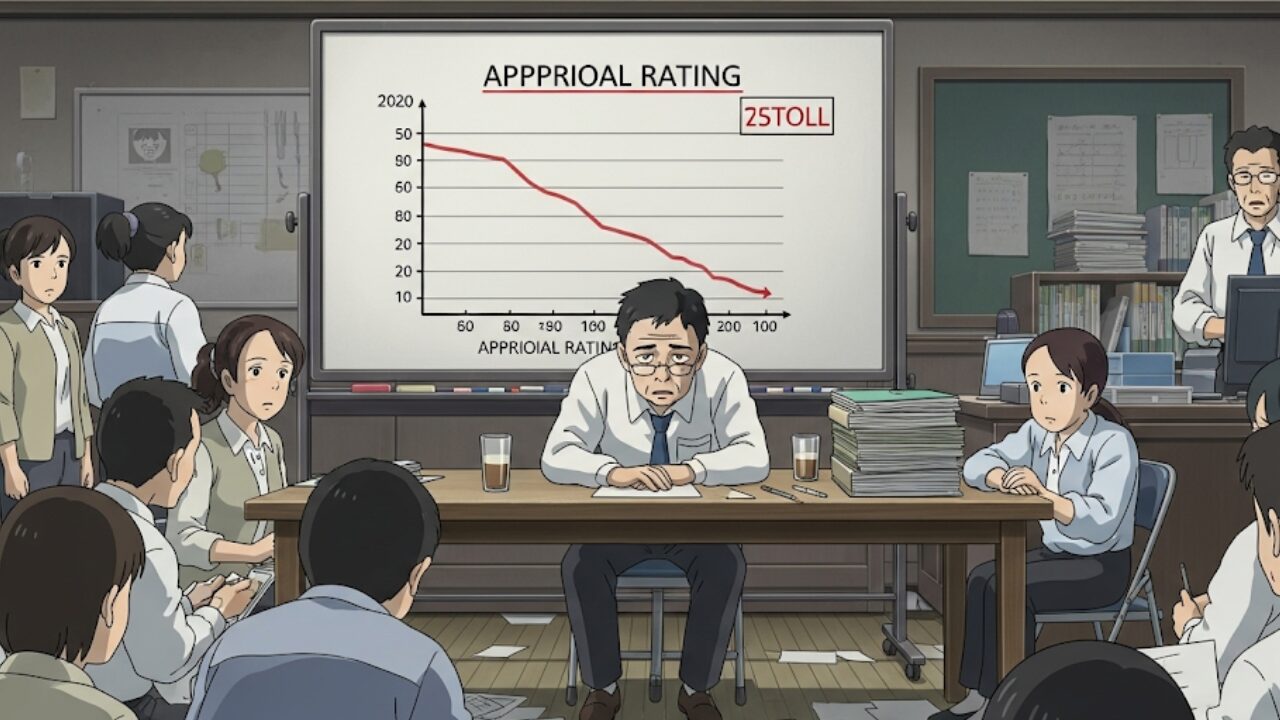 支持率急落