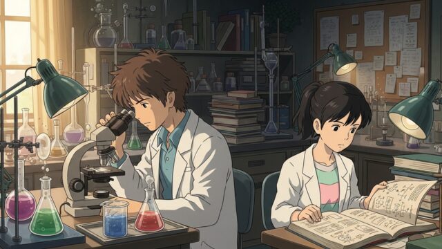 徹夜で研究