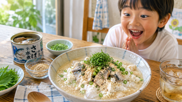 サバ缶冷や汁ごはん