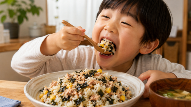 韓国のりツナ混ぜご飯